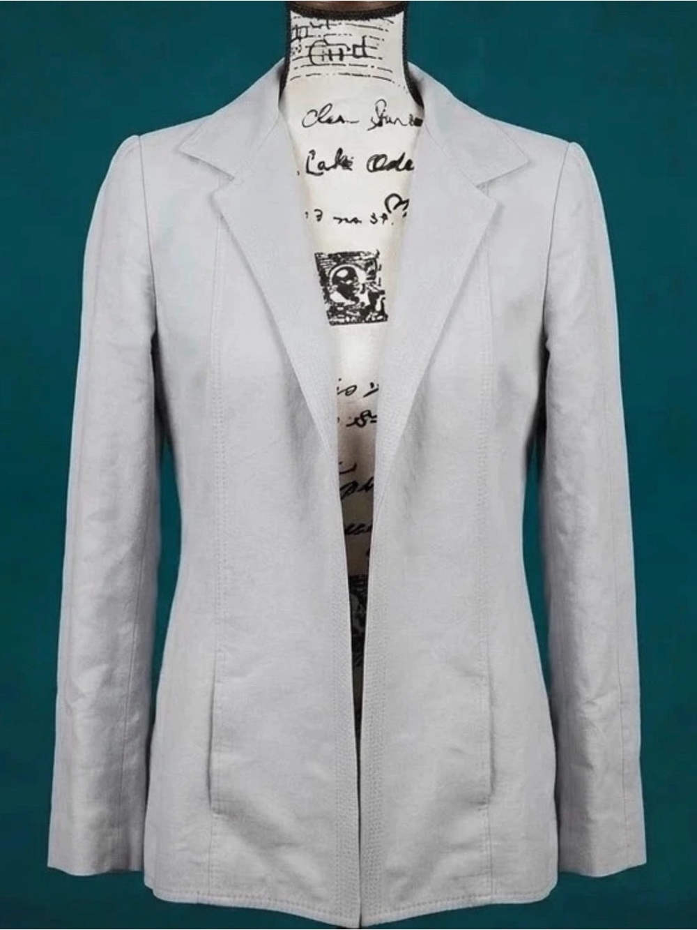 Ellen Tracy Light Gray  open jacket size 8